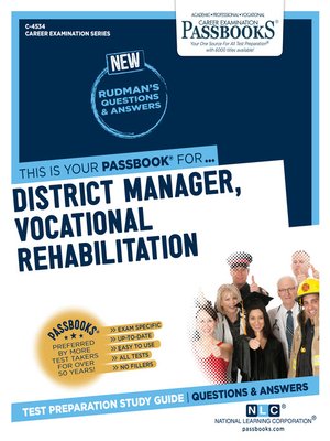 cover image of District Manager, Vocational Rehabilitation